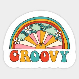 Groovy sun Sticker